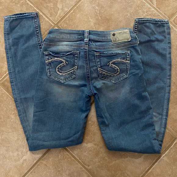 Silver Jeans Tuesday Low Skinny Joga Jeans Lighter Blue Wash Size W26 L31 - Picture 2 of 16